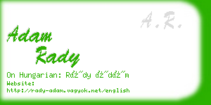 adam rady business card